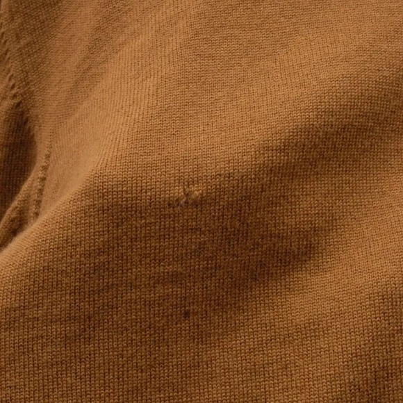 Connolly England Mustard Brown crewneck 100% Merino Wool Sweater 54 Size Large L - Picture 10 of 12